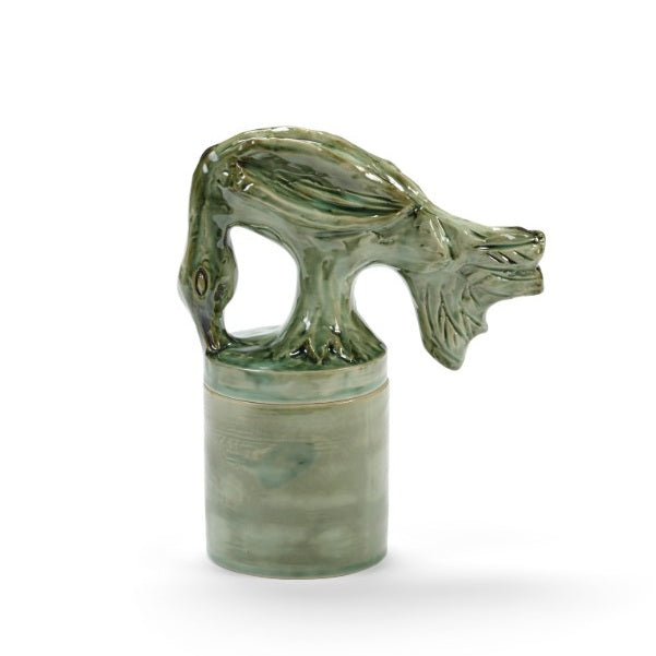 BOUGIE PARFUMEE DANS UN POT EN CERAMIQUE AVEC UN COUVERCLE OISEAU SERAX