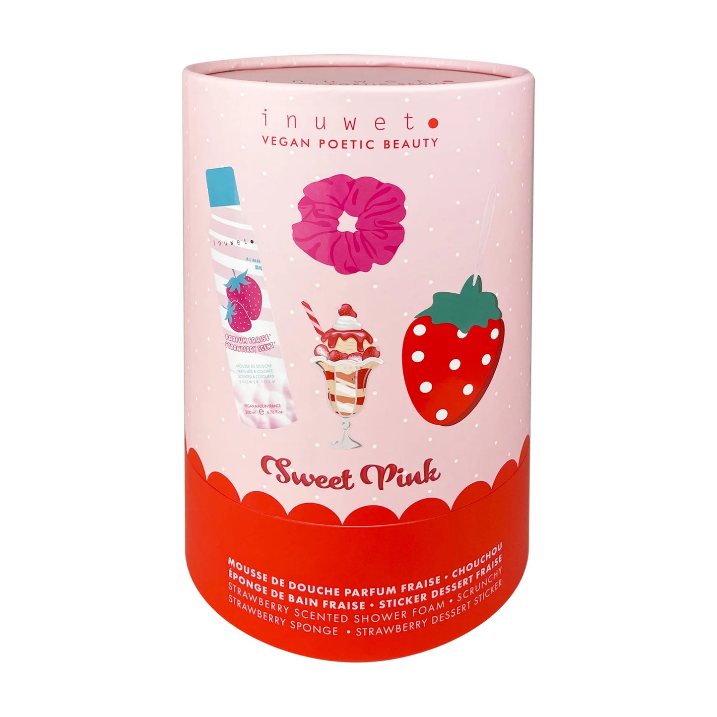 Coffret de bain pour enfants, parfumé à la fraise.