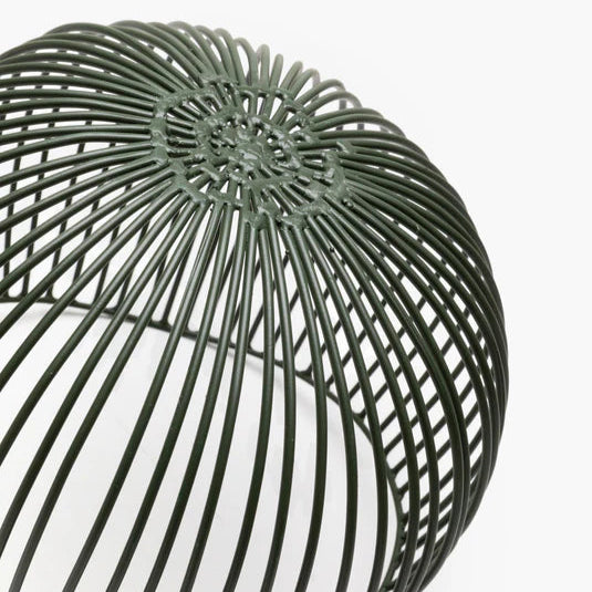 CORBEILLE EN METAL VERT SERAX