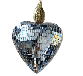 Coeur à facettes et doré 2 tailles - Boncoeurs
