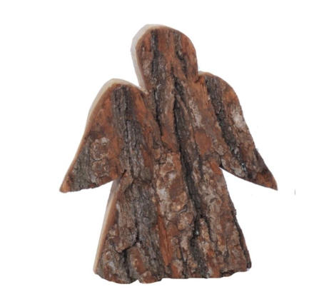 Ange en bois de chêne et écorce