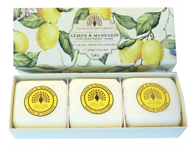 Coffret de 3 pains de savon - Collection de luxe des jardins botaniques de Kew Gardens