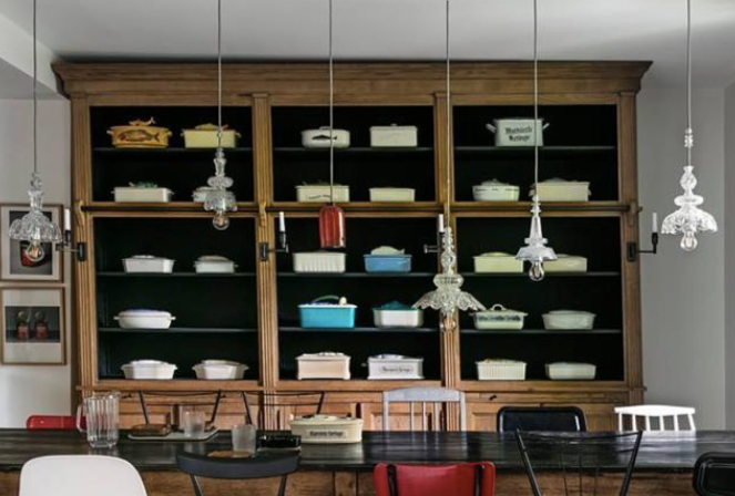 Suspension artisanale en verre recyclé Le buffet de Granny modèle A