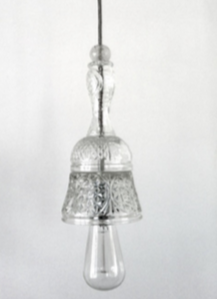 Suspension artisanale en verre recyclé Le buffet de Granny modèle B