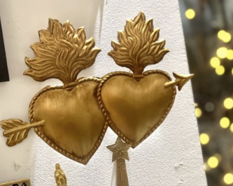 Ex-Voto 2 coeurs amoureux BONCOEURS