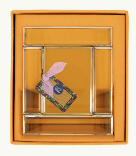 Cadre photo en verre JAUNE AMBRE faits à la main
