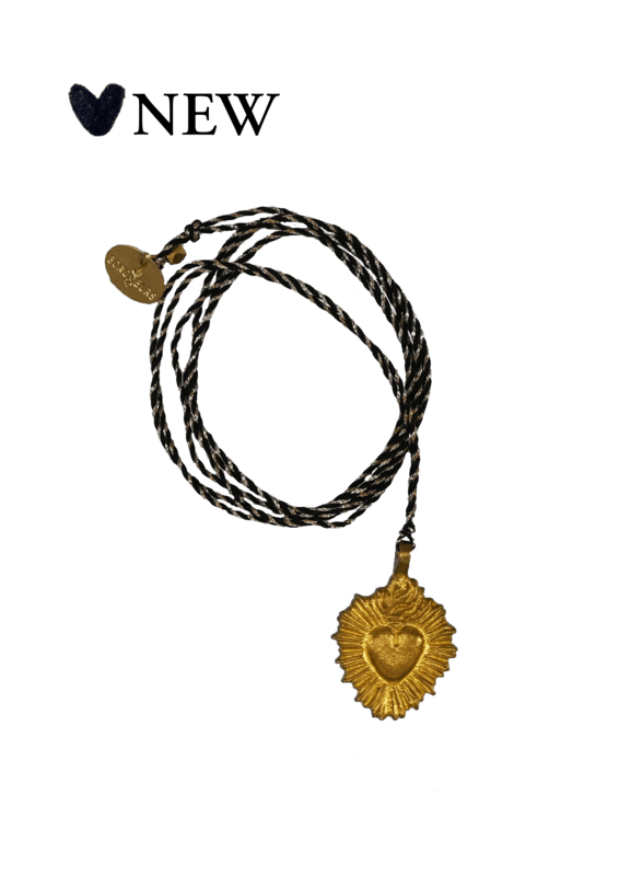 Colliers grigris avec pendentif en laiton - Boncœurs