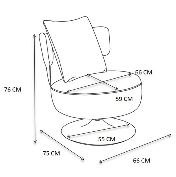 FAUTEUIL EN BOUCLETE BLANC PIVOTANT - LA PETITE BOITE JAUNE