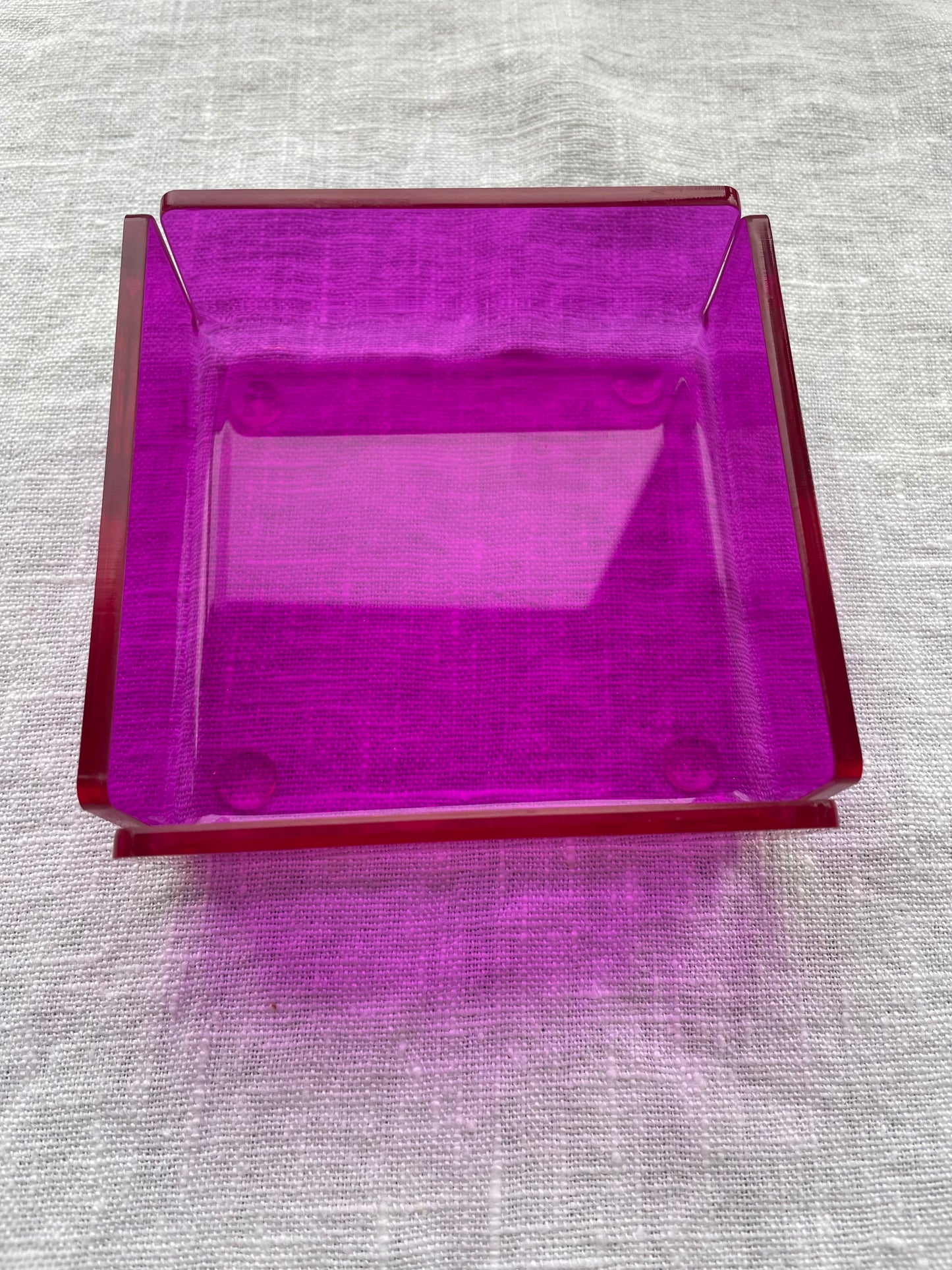 Boite plateau carrée ultra design en plexi aux coloris pop et fluo Taille S