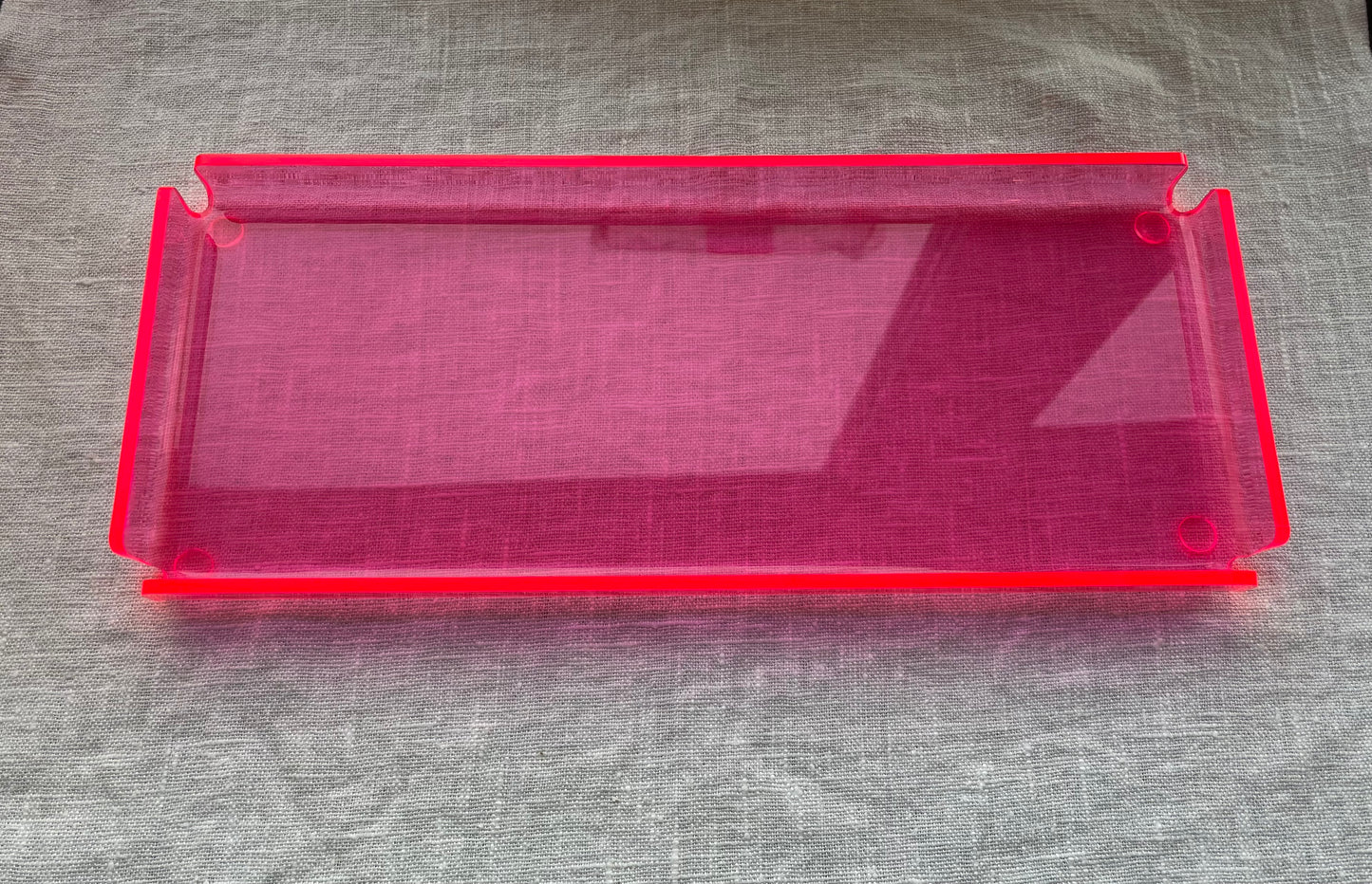 Boite plateau carrée ultra design en plexi aux coloris pop et fluo Taille S