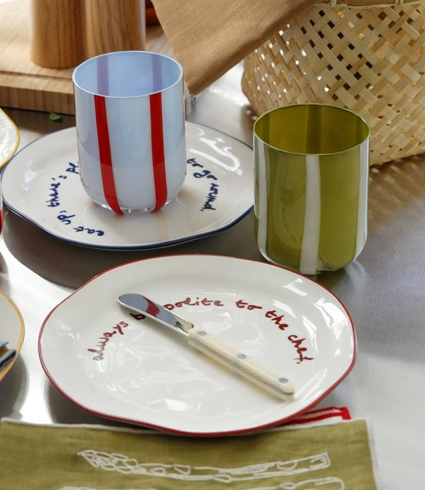 Assiette avec message