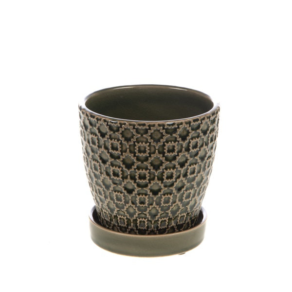 Cache pot Roucas vert kaki