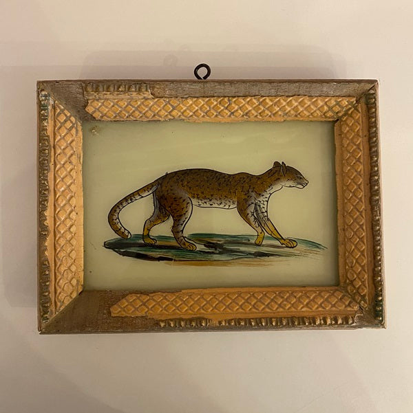 Cadre / Tableau avec animal peint sur vitre - Taille S