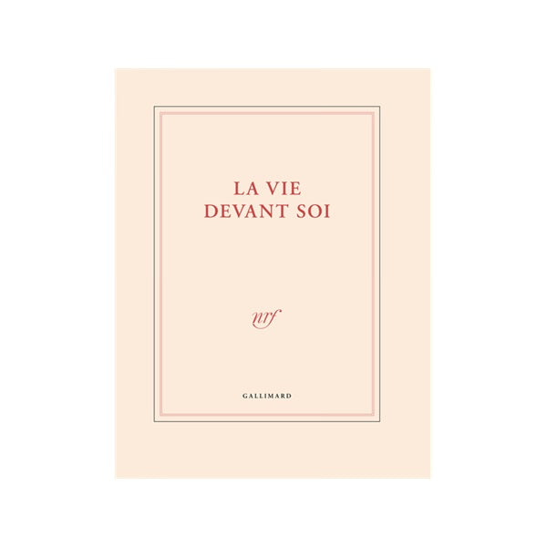 Cahier de dessin, livre d'or, album photo Gallimard "La vie devant soi"