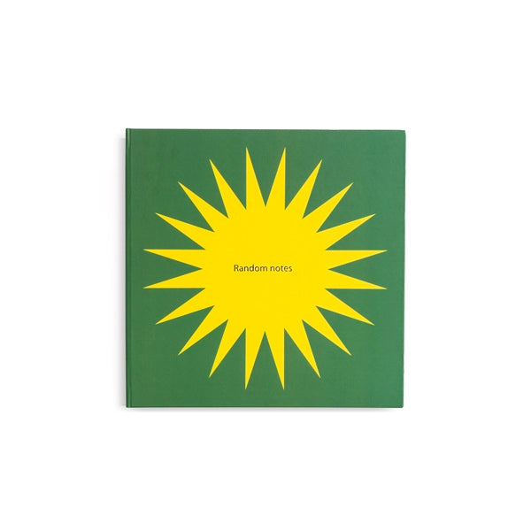 Carnet vert au soleil d'or