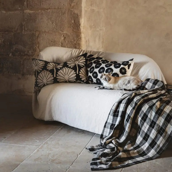 Coussin Phoenix à motif de palmes