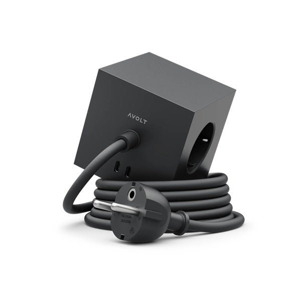 MULTI PRISE CUBE DESIGN AVOLT avec 3 prises + 2 ports USB + rallonge - SQUARE 1
