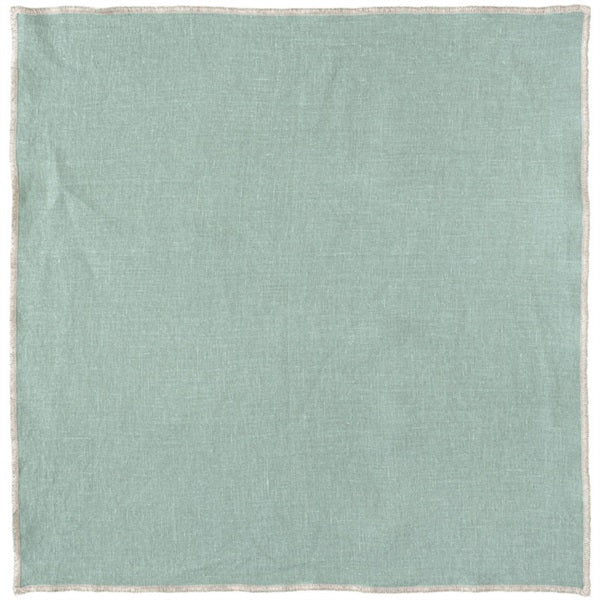 Serviette de table en lin 40 x 40 cm surpiqûre naturelle HAOMY
