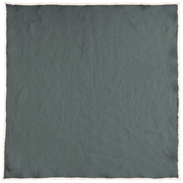 Serviette de table en lin 40 x 40 cm surpiqûre naturelle HAOMY