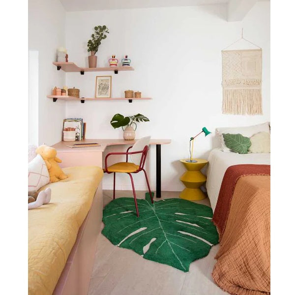 Tapis lavable Feuille de Monstera vert (120 x 180 cm) de LORENA CANALS