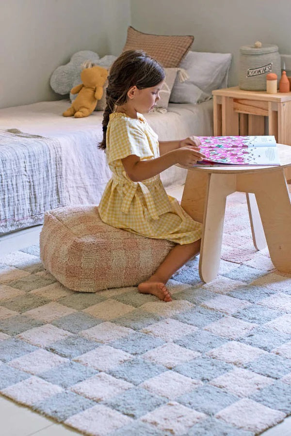 Tapis lavable KITCHEN à carreaux Bleu sage (120 x 160 cm) de LORENA CANALS