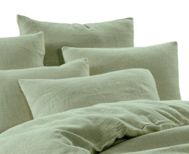 Coussin Haomy en coton et lin uni modèle LIMY - 2 tailles