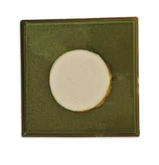 Assiette en gré bicolore verte