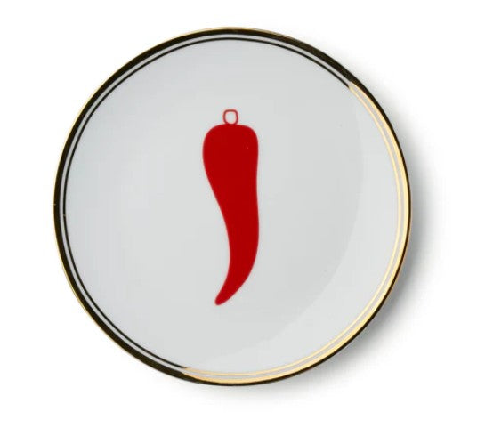 Assiettes à l'italienne avec jolis motifs et textes de chez BITOSSI