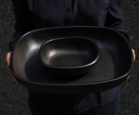 Plat carré pour le four en poterie noire de Colombie