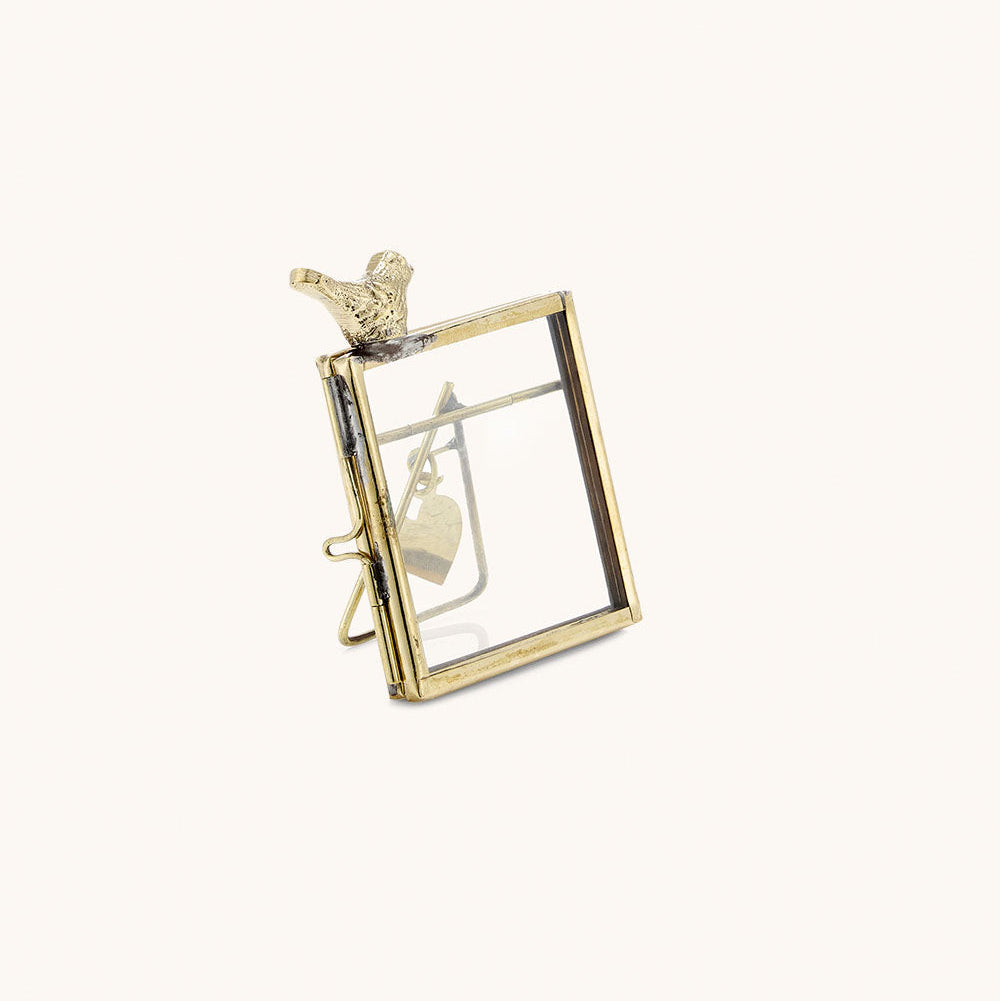 MINI_CADRE_LAITON_OISEAU DORE_LA_PETITE_BOITE_JAUNE