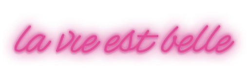Néon la vie est belle rose