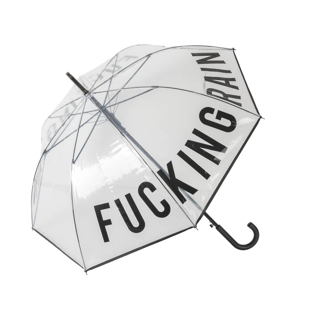 Grand parapluie fantaisie à message – Parapluie canne automatique