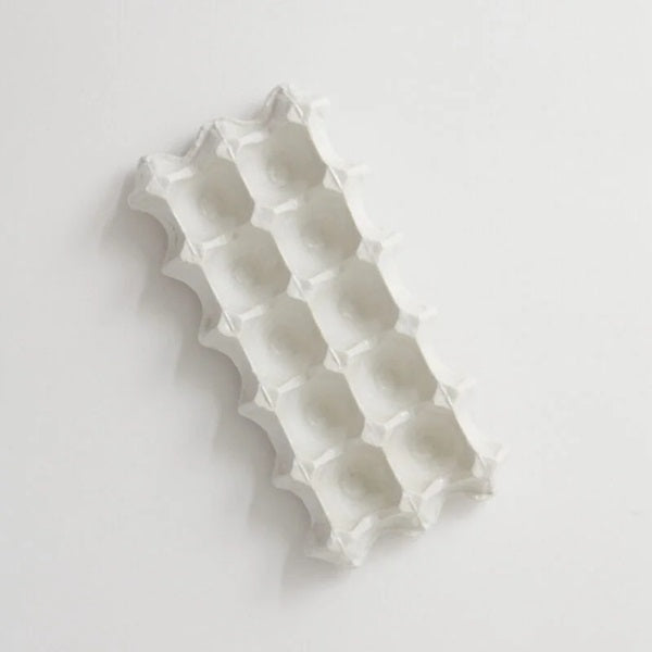 PLATEAU DE RANGEMENT EN GRES POUR 10 OEUFS -LAPETITEBOITEJAUNE