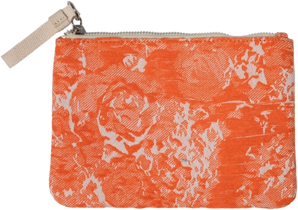 Pochette en jacquard orange