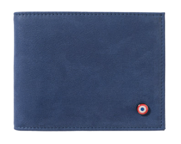 PORTEFEUILLE ARHUR BLEU INDIGO DE LARMORIE - LA PETITE BOITE JAUNE