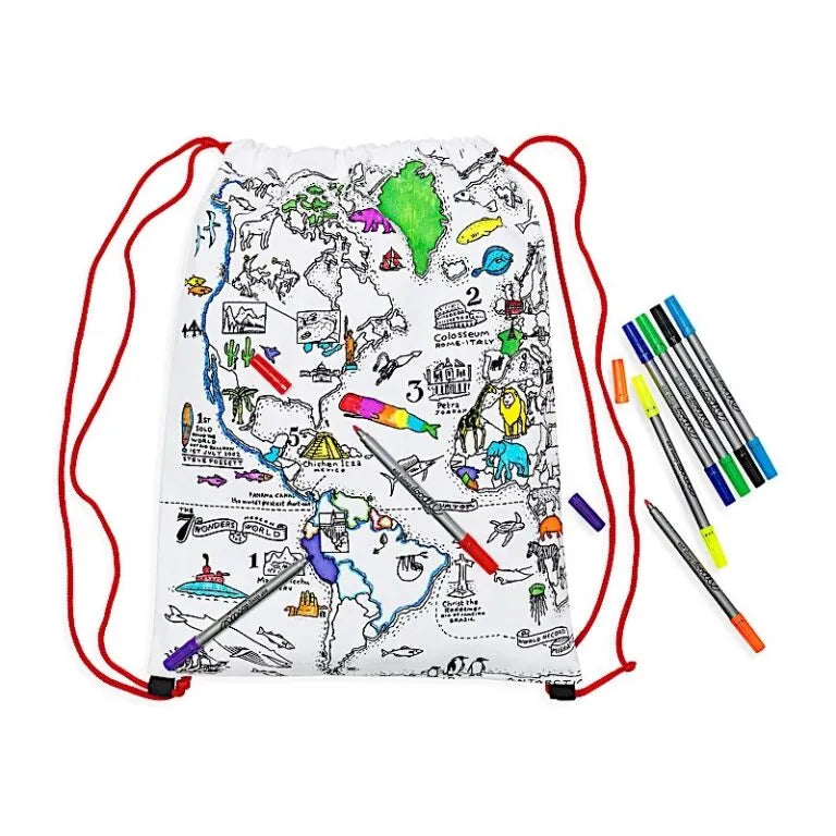 SAC A DOS A COLORIER POUR ENFANTS - LA PETITE BOITE JAUNE