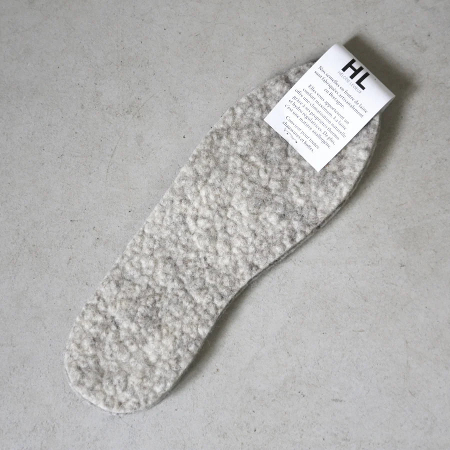 Semelle en laine feutrée française, différents pointure disponibles.