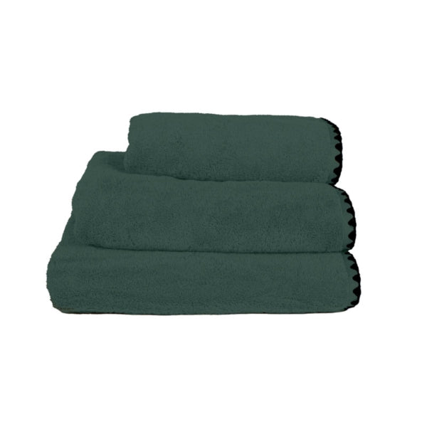 Serviettes d'invités en éponge, modèle Issey, coloris vert pigeon.