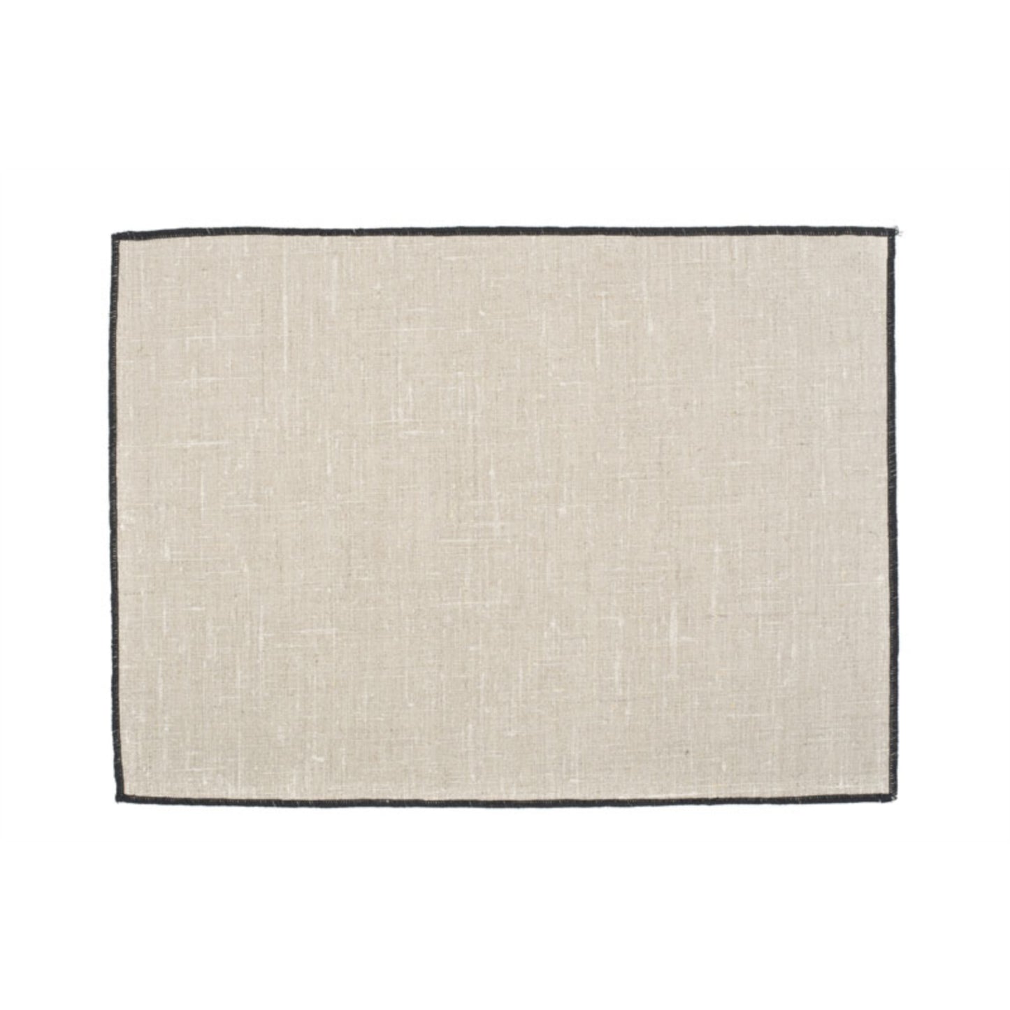 Set de table en 100% lin enduit 35 x 45 cm surpiqûre noire HAOMY