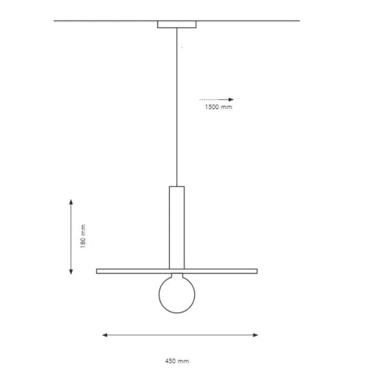 SUSPENSION EN METAL NOIR SERAX
