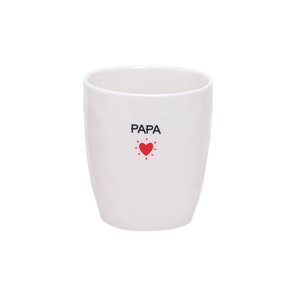 Tasse mug blanc avec coeur et petits messages - à choisir