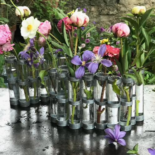 VASE TSE TSE AVEC DES TUBES EN VERRE