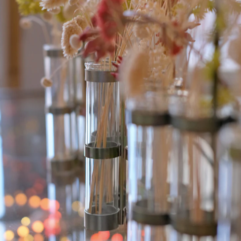 VASE TSE TSE EN TUBES EN VERRE