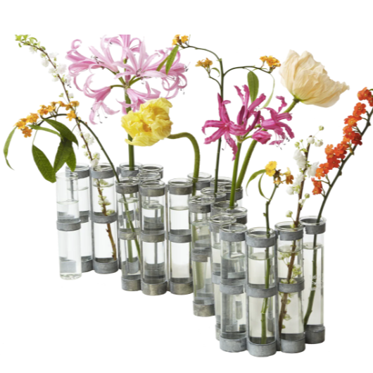 VASE TSE TSE AVEC DES TUBES EN VERRE