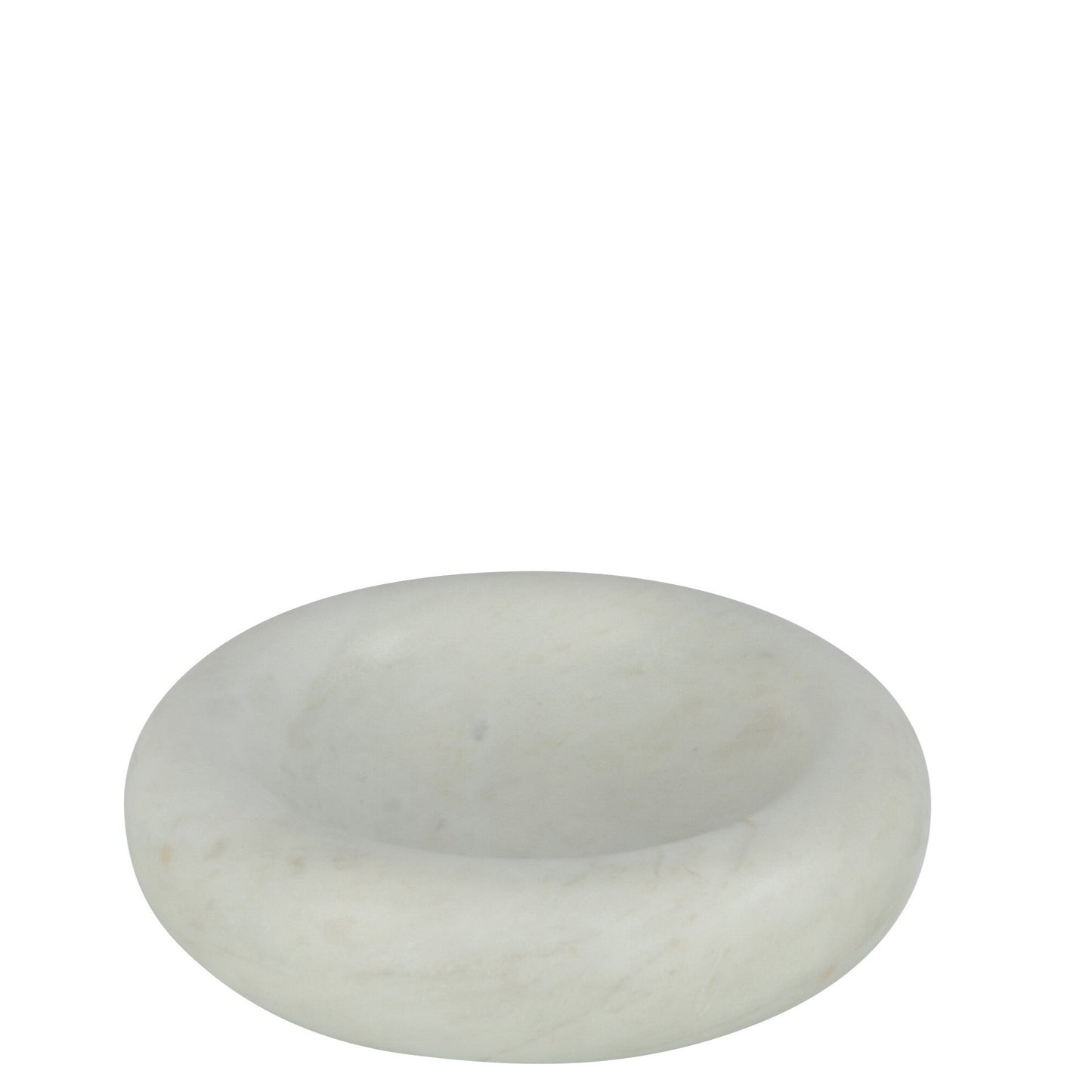 Grand vide-poche décoratif en marbre blanc.