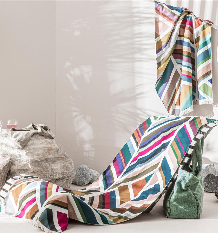 Serviette de plage multicolore Haomy