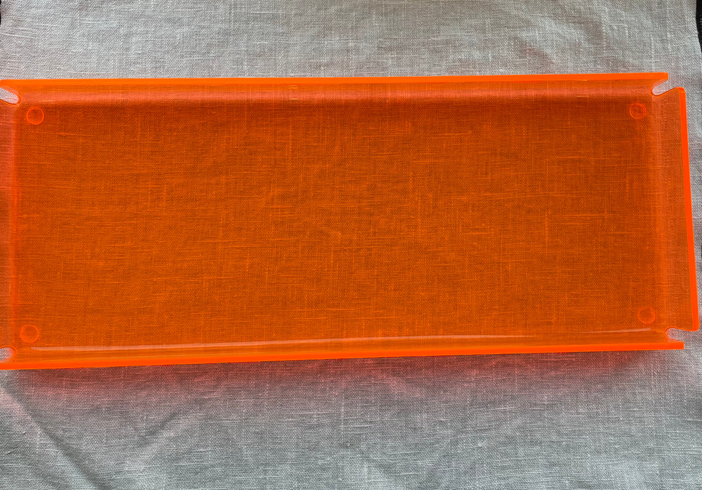 plateau rectangulaire plexi orange