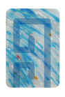 porte savon bleu blanc