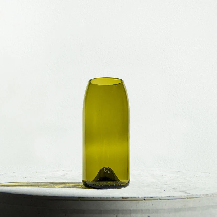 Vase Q de bouteilles jaune Rire