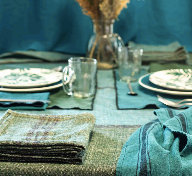 Nappe imprimée en lin 160 x 300 cm HAOMY